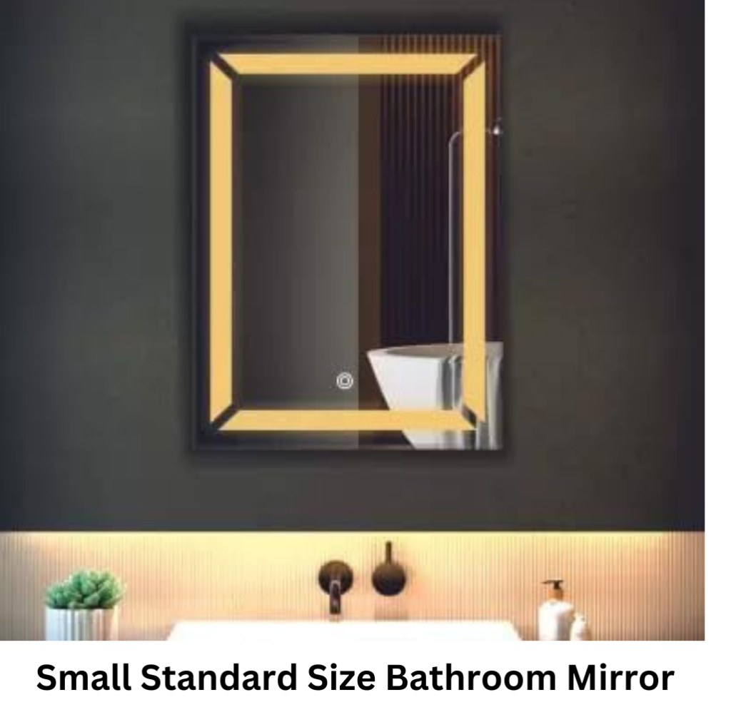 "Square LED Backlit Mirror - 5 Touch-Controlled Lights: Contemporary Design for Your Bathroom"