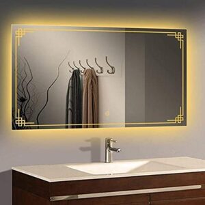 Radiant Aura: Touch Sensor LED Bathroom Mirror for Stylish Vanity