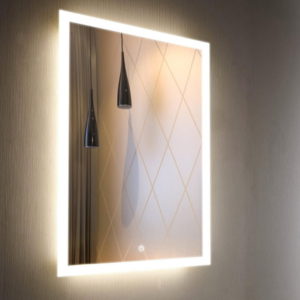 Chic Vanity Radiance: Contemporary LED Mirror with Touch Lights