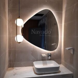 Unconventional Beauty: LED Irregular Shaped Vanity Mirror with Touch Control